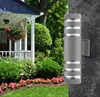 Nowoczesne wodoodporne w górę Aluminium Cuboid Outdoor Wall Lampy Oprawy Dual Head Lampa ścienna E27 Gniazdo AC 85-240V LLFA