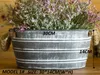 5PCS-PACK Rustic 'Flowers Garden' Bucket Design Mini Маленький металлический суккулентный контейнер для растений с ручками для шпагата -Пант-кастрюли оптом