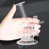 5.5 "Mini Bubbler Glass Ash Catcher Hookahs Male 14mm Inline Percolator Water Pipe Oil Rig Bong High Quality 10.0mm Joint