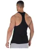 Hot Mens Stringer Bodybuilding Tank Top Solid Gym Katoen Singlet Tanks Fitness Kleding Y-Back Tanks Groothandel Gratis Verzending