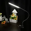 LED -lezing Oogbescherming Desklamp met clip twee niveau helderheid schakelaar dimmer tafellampen, zilver 1 stks/lot