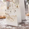 Cartões românticos do convite do casamento do castelo oco três dobras cartão de convite imprimível do partido personalizado com cartão selado do envelope