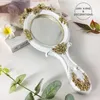 Lovely Compact Mirrors Retro Carved Princess Mirror Portable Beauty Cosmetic Makeup Cute Girl Hand