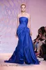 Free Shipping Zuhair Murad Haute Couture Evening Dresses Strapless Floor Length Long Formal Evening Party Gowns Vestidos De Fiesta