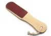 木製のフットファイルの足のネイルツール20個/ロット赤い木製の足爪のネイルアートペディキュアファイルマニキュアキット