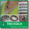 New Baseball Sports Titanium 3 Rope Braided Sport GT Necklaces 10000 colors" OEM Size many neon color