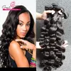 Dhgate 4 pçs / lote natural preto solto onda onda remy virgem humana extensão de cabelo superior qualidade maquinagem de cabelo malaio greaturemy transporte rápido