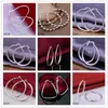 Brand New Women's Plated Sterling Silver Earring 10 Pairs A Lot Mieszany Styl Eme59, High Grade Moda 925 Srebrna płyta Okrągłe kolczyki