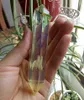 1pcs 70g Beautiful Natural Melting Quartz Wand Point Yellow Blue Smelting Crystal Double Arrow Gemstone Tower Healing