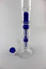 Big Glass Bong double 8 bras arbre perc dôme percolateur tuyau d'eau 18 pouces ont bongs dab rig