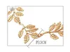 Stylish Women Girls Golden Hollow Leaves Elastic Hair Band Hair Accessories Gift #R48