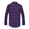 New Men039s Long Sleeved Flanell Casual Plaid Shirt Men Checkered Dress Shirts Slim Stylish Fashion 4061169