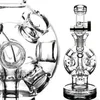 Hål boll Vattenpipor Fab Egg Recycler Dab Riggar Tjocka glasbongar 2 funktionsglas Vattenpipor Rökrör 14 mm Led Shisha