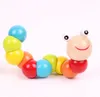 Natural Wood Child Childres Toy Children039s Learning Educational Toys Wood Caterpillar Dolls Children Funny Toys Baby Intelligen4453905