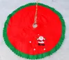 Santa Frosty snowman Friends ozdoba choinkowa spódnice Vintage fartuch z włókniny 35.4 ''impreza świąteczna materiały dekoracyjne na boże narodzenie CZERWONY