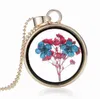Fresh necklace female alloy electroplating pendant plant specimens multicolor dry flower necklace YP060 Arts and Crafts pendant with chain