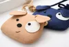 Cute Little Bear Head Kids Coin Bag 2 Colors Cotton Kids Messager Bag Cartoon Kids Messager Wallet Lovely Animals Purse For Kids