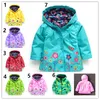 Bebê Crianças Meninas flor Capa de Chuva 7 Cor Livre Crianças Moda Bebê Meninas Roupas Casaco de Inverno Casaco de capa de chuva Flor Para Outwear À Prova de Vento