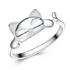 925 Sterling Silver banhado Jewerly Anéis Coração Golfinhos Libélula Asas Do Anjo Amor Fox Borboleta Opening Anel Ajustável Para Mulheres