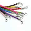 Wholesale-Mixed Color Braided Cow Leather Bracelet Cord Bracelets fit Charm Bracelet Jewelry Making Wristband DIY Handmade 18cm 10pcs/lot