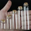 10 pcs 5 ml Mini Bouchon De Liège Transparent Bouteilles En Verre Conteneurs Petite Bouteille Bouteille En Verre Clair Souhaitant Petite Bouteille De Mariage bocal en verre pas cher S020C