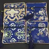 High End Small Zipper Coin Purse Silk Brocade Fabric Jewelry Presentväskor Tassel Armband Lagring Pouch Wedding Party Favor 50st Lot189T