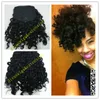 Боковая часть AFRO Puffs Black Clip в романтические вьющиеся бразильские волосы Virgin Hair Drawstring Ponytail Extensions 120G