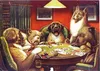 Carte da gioco per cani, vera pittura ad olio di arte animale dipinto a mano su tela spessa per la qualità del museo della decorazione domestica