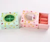 New 12*11*5.2cm Macaron cake paper box with Window Biscuits Packaging Box 3 colors 100pcs/lot Free shipping