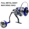 13BB kullager Fullständig metallkroppsfiske Reels Kina Aluminium Alloy Saltvatten Fiske Spinning Reel MX4000-7000