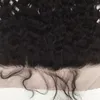 Fechamento 13x6, fechamento frontal de renda com cabelo de bebê, cabelo virgem indiano, cabelo humano encaracolado profundo, fechamento de renda de orelha a orelha, fechamento de renda suíça