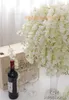 80PCS Artificial Silk Wisteria Flower For DIY Wedding Arch Square Rattan Simulation Flowers Wall Hanging Basket Can Be Extension