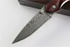 Damascus EDC Pocket Folding Knife Natural Red Ebony Handle Outdoor Survival Knives Xmas Gift