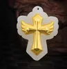 Goud Inlaid Jade Gunstige Kruis Hanger Ketting en Hanger (Jezus Christus)