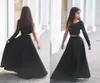 2019 Two Pieces Pageant Dresses For Teens One Shoulder Long Sleeves Floor Length Said Flower Girl Cheap Cupcake Kids Formal Wear