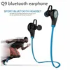 Bluetooth Earphone Q9 In-ear Wireless Headset Sports Running Stereo Earbuds Handsfree headphone for pc tablet