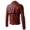 Großhandel - 2017 Herren Lederjacken Winter Herbst Herren Motorrad Biker Jacken Kunstleder Mäntel Westen jaqueta de couro masculino YL749