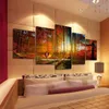 5 Panel Forest Painting Canvas Wall Art Picture Home Decoration Living Room Canvas Print Modern PaintingLarge Canvas Art Cheap3130411