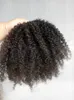 Neue brasilianische menschliche lockige Haareinschlagfaden-Klipp-in-Menschenhaarverlängerungen, unverarbeitete natürliche schwarze/braune Farbe, 9 Stück/Set Afro Kinky Curl