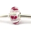 Charms Wild Hearts Adatto Pandora Charms Bracciale 100% 925 Argento Perle di vetro di Murano Per gioielli Gioielli da donna Regalo di San Valentino