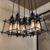 Vintage Asılı Kolye Işıklar Fikstürü Siyah Metal Kolye Lambaları Ev Kapalı Aydınlatma Amerikan Endüstriyel Retro Droplight Avrupa Lumi