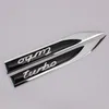 2 pezzi Turbo Motors Blade Decal Landmark 3D Emblems Logo Badge Auto Metal Adesile2181636