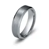 Anel de alian￧a de casamento de tungst￪nio para homens- 6mm acetinado acabamento chanfrado na borda#7-13 Deixe a mensagem sobre tamanho colorido268a