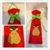 Adornos navideños bowknot cubierta de botella de vino dibujos animados Santa Raindeer árbol de Navidad caja de botella bolsa con cordón para decoración del hogar