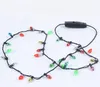 100PCS all'ingrosso hanno condotto il regalo di Natale dei giocattoli della luce in rilievo lampeggiante delle collane della collana DHL Fedex libera il trasporto