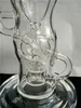 FTK Super thick glass bongs torus and Klein Recycle smoking water pipes Fab egg Holes 14.4mm joint High quality hitman bubbler