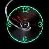 Mini ventilateur d'horloge LED flexible avec lumière LED Cool Gadget Flexible Usb Clock Fan Gadgets Cool Usb Fan Clock