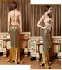 Försäljning Strapless Mermaid Bröllopsklänningar Clubwear Fashion Sequins Bra Fishtail Dress Sexiga Mermaid Kostymer Rollspel Seamaid Costumes Cosplay