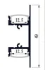 LED barra de luz capa de alta qualidade perfil de alumínio rígido canal fabricante 2m / conjunto