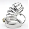Stainless Steel Male large Chastity Cage with Base Arc Ring Devices #R58